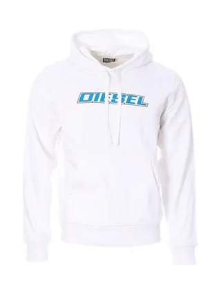 Sweat Blanc/Turquoise Homme Diesel Hood 1
