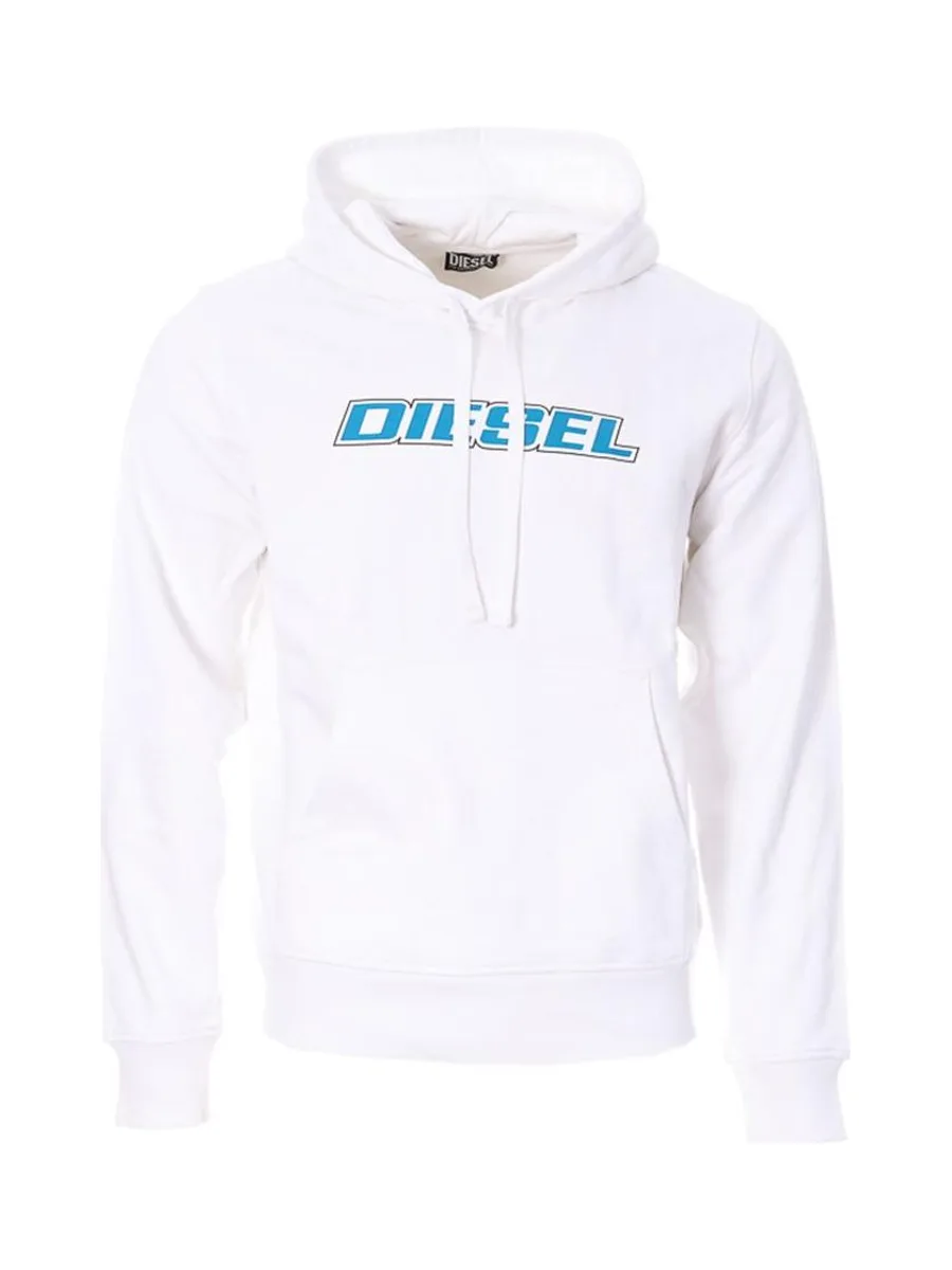 Sweat Blanc/Turquoise Homme Diesel Hood 2