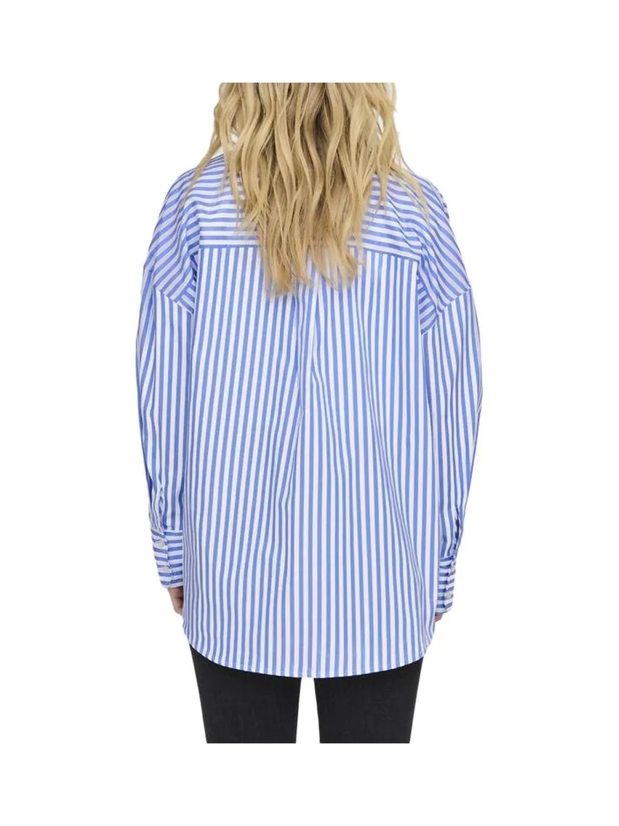 Chemise Blanche/Bleu Femme JDY Vesper 3