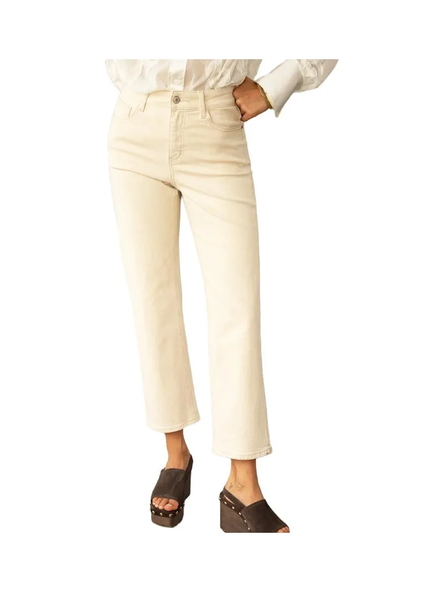 Jean Droit Beige Femme Oraije Solange 2
