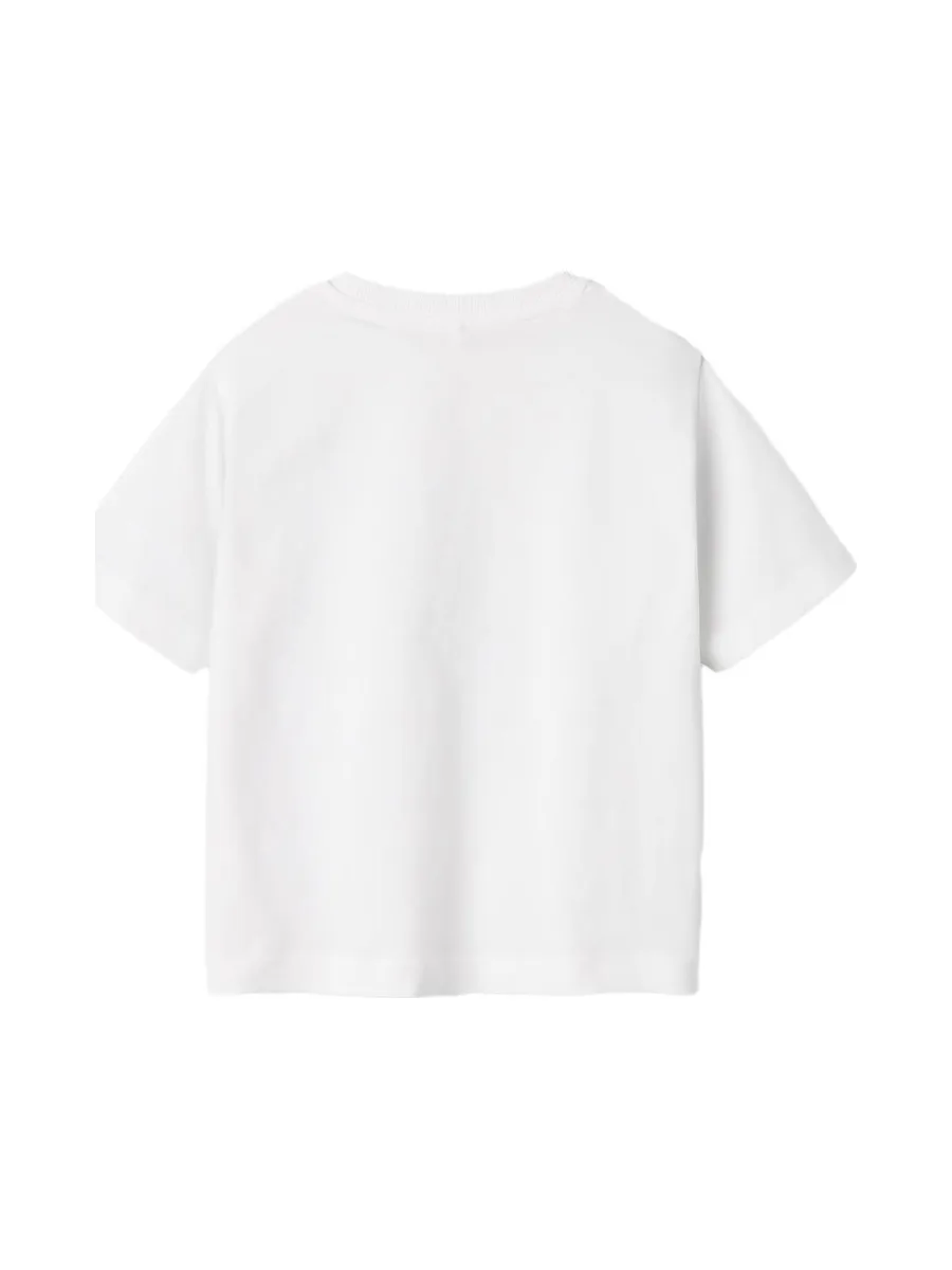 T-Shirt Blanc Fille Name it Vobbo 3