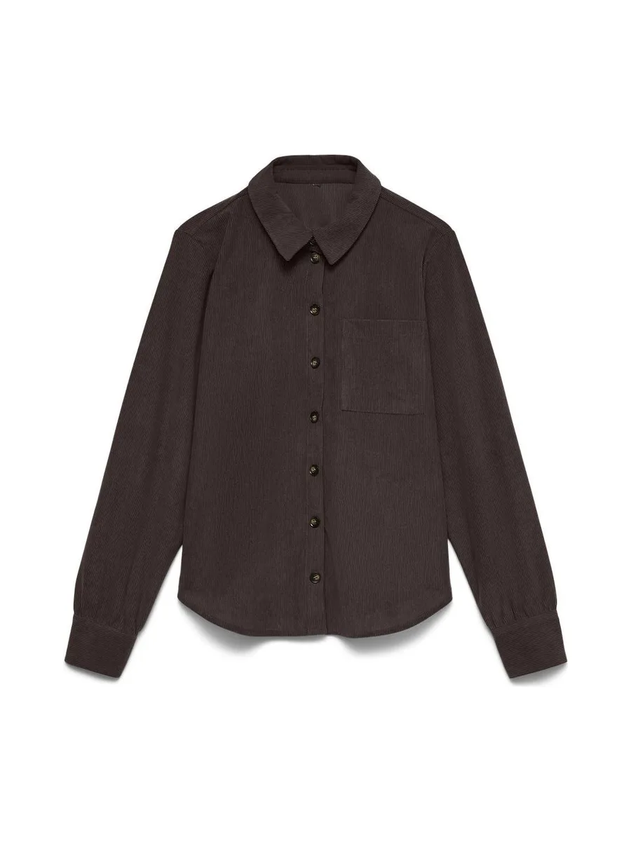 Chemise en Velours Marron Femme Vero Moda Pocket 2