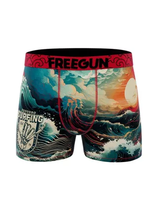 Boxer Rouge/Bleu/Orange Garçon Freegun Mer 1