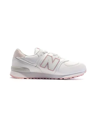 Baskets Blanc/Rose Femme/Fille New Balance 574 2