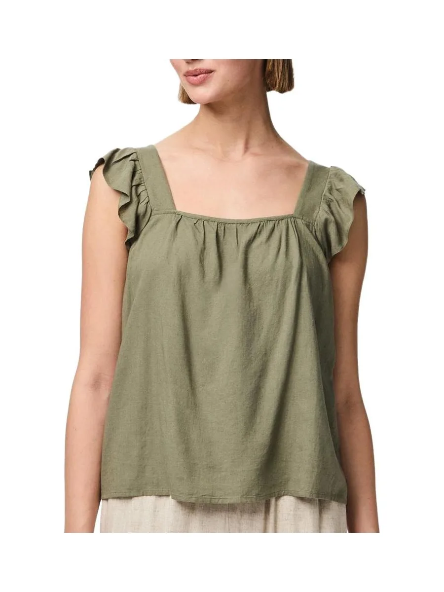 Débardeur Vert Femme Pieces Pia 2