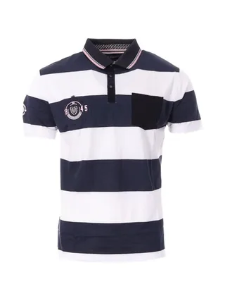 Polo Marine/Blanc Homme Rugby TOWN 1
