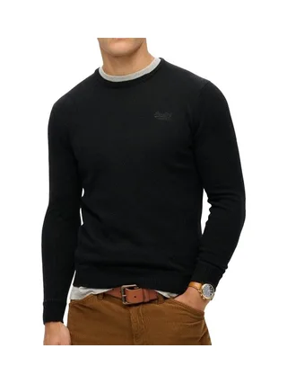 Pull Noir Homme Superdry Essential Slim Fit Crew Jumper 1