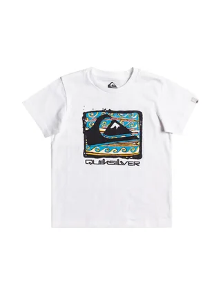 T-shirt Blanc Garçon Quiksilver Boxedlogo K Tees 1