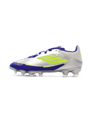 Chaussures de football Bleu/Argent Garçon Adidas F50 1