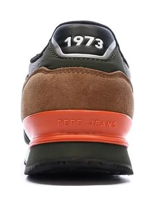 Baskets Marine/Kaki/Rouge Homme Pepe jeans Brit Road M 3