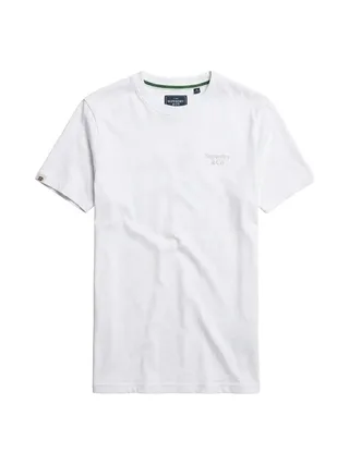 T-Shirt Blanc Homme Superdry Essential Serif 1