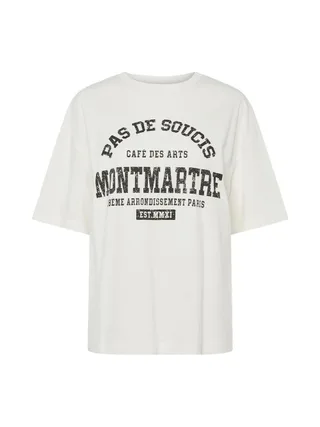 T-shirt Ecru Femme Pieces Maude 1
