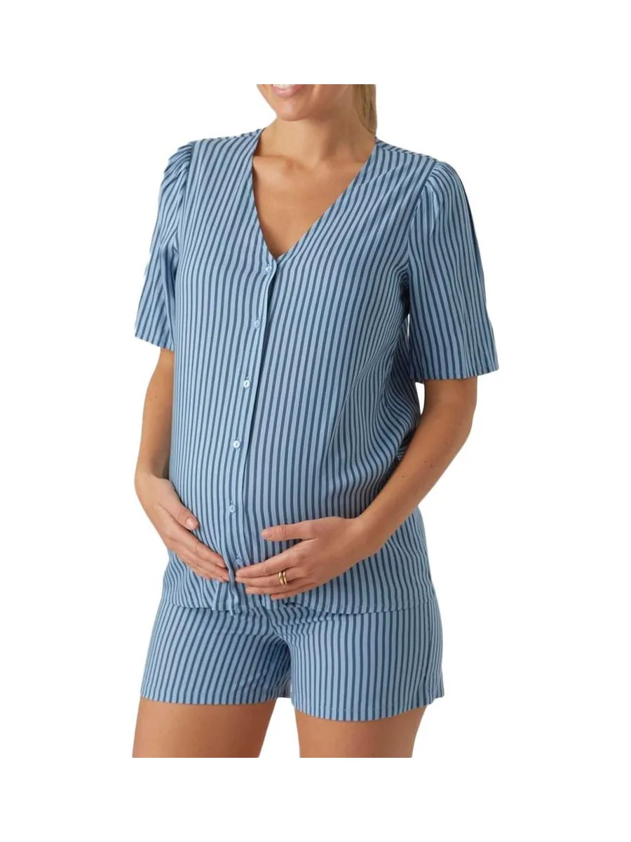 Pyjama de Grossesse Bleu Femme Mamalicious Jasmin 2