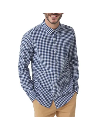 Chemise Blanche/Bleu Homme TBS Baltique 1