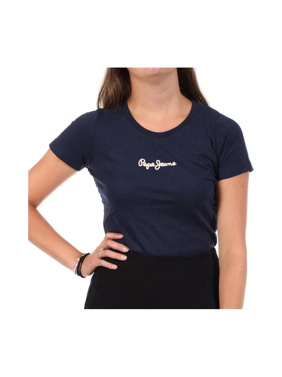 T-Shirt Marine Femme Pepe jeans PL5000200 2