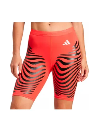 Short Rouge/Noir Femme Adidas Adizero 1