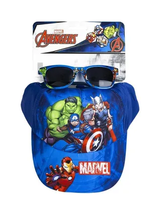 Kit Casquette + Lunette de Soleil Bleu Enfant Sport Zone Avengers 1