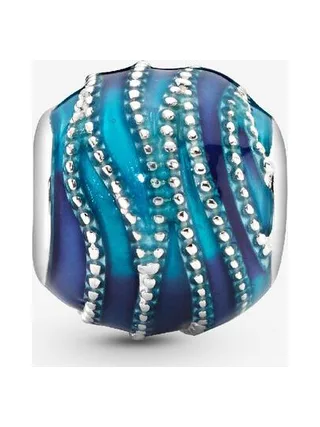 Pandora - Charm Water émaillé en argent bleu 2