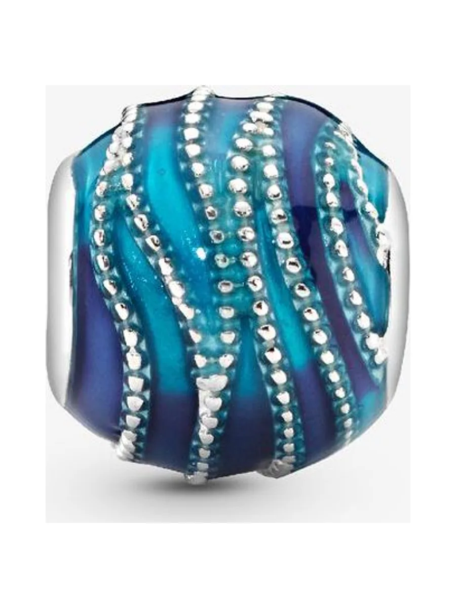 Pandora - Charm Water émaillé en argent bleu 2
