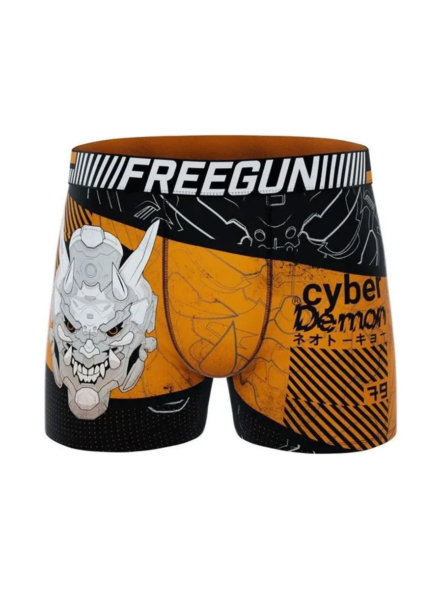 Boxer Noir/Orange Homme Freegun Cyber Démon 2