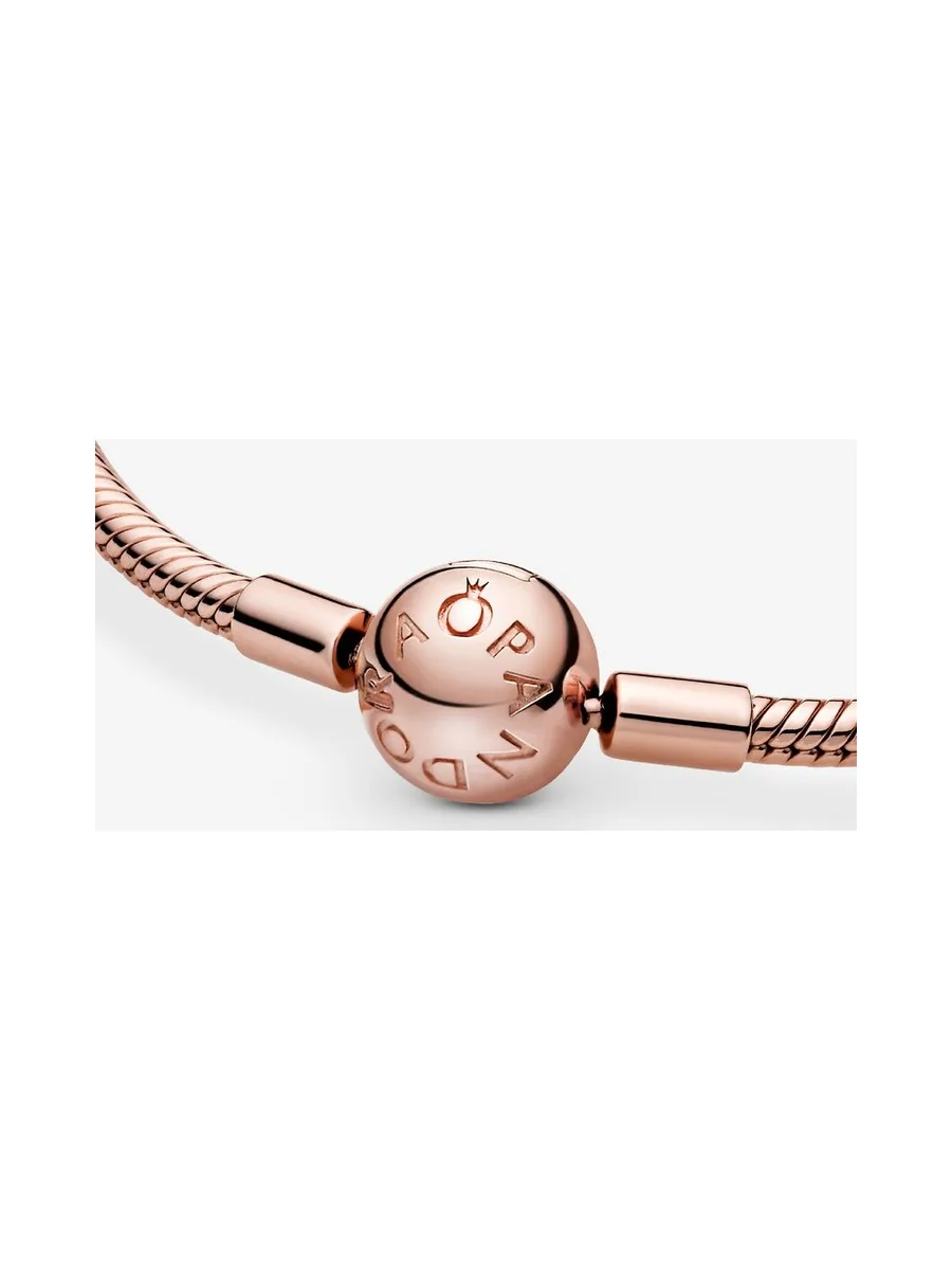 Pandora - Bracelet chaîne Serpent en plaqué or rose 14 carats 4