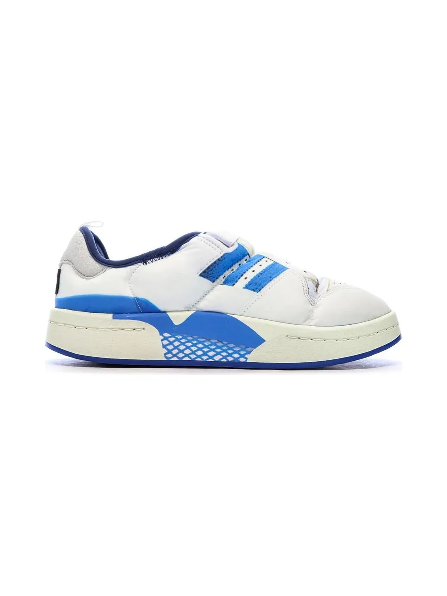 Baskets Blanches/Bleu Homme Adidas Puffylette 3
