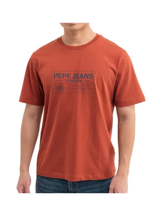 T-Shirt Rouge Homme Pepe jeans Tharky 1