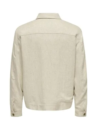 Veste Légère Écru Homme Only & Sons Structure 2