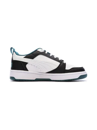Baskets Noires/Blanches/Vertes Garçon Puma Rebound V6 2
