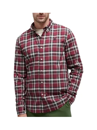 Chemise à Carreaux Marine/Bordeaux Homme Timberland Poplin 1