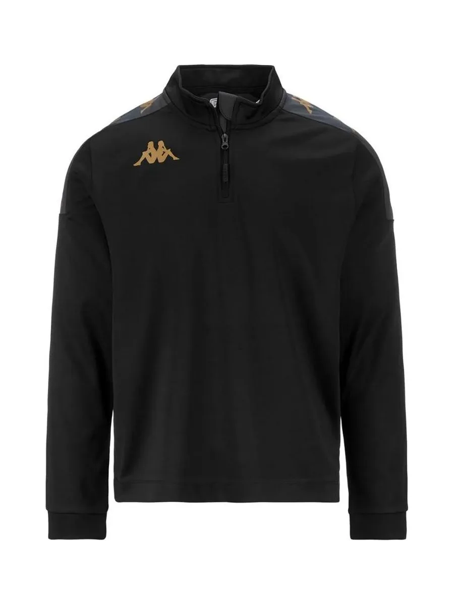 Sweat 1/4 de Zip Noir Homme Kappa Gassolo 2