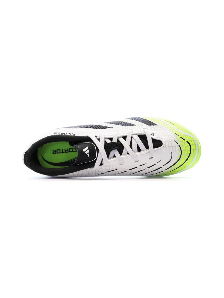 Chaussures de Foot Blanc/Noir/Jaune Junior Adidas Predator League MG 5