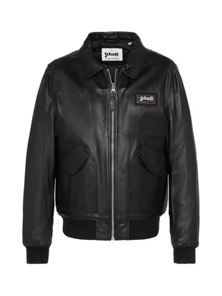 Blouson Cuir Noir Homme Schott LCJET 1