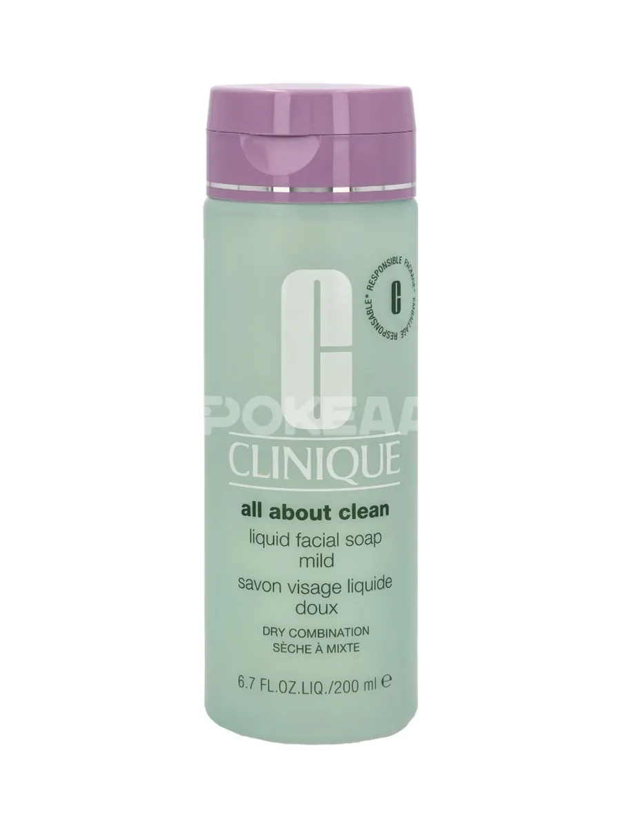 Clinique Liquid Facial Soap - Mild 200ml - Dry Combination - All About Clean 1