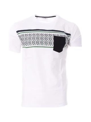 T-shirt Blanc/Vert/Noir Homme RMS26 91264 1