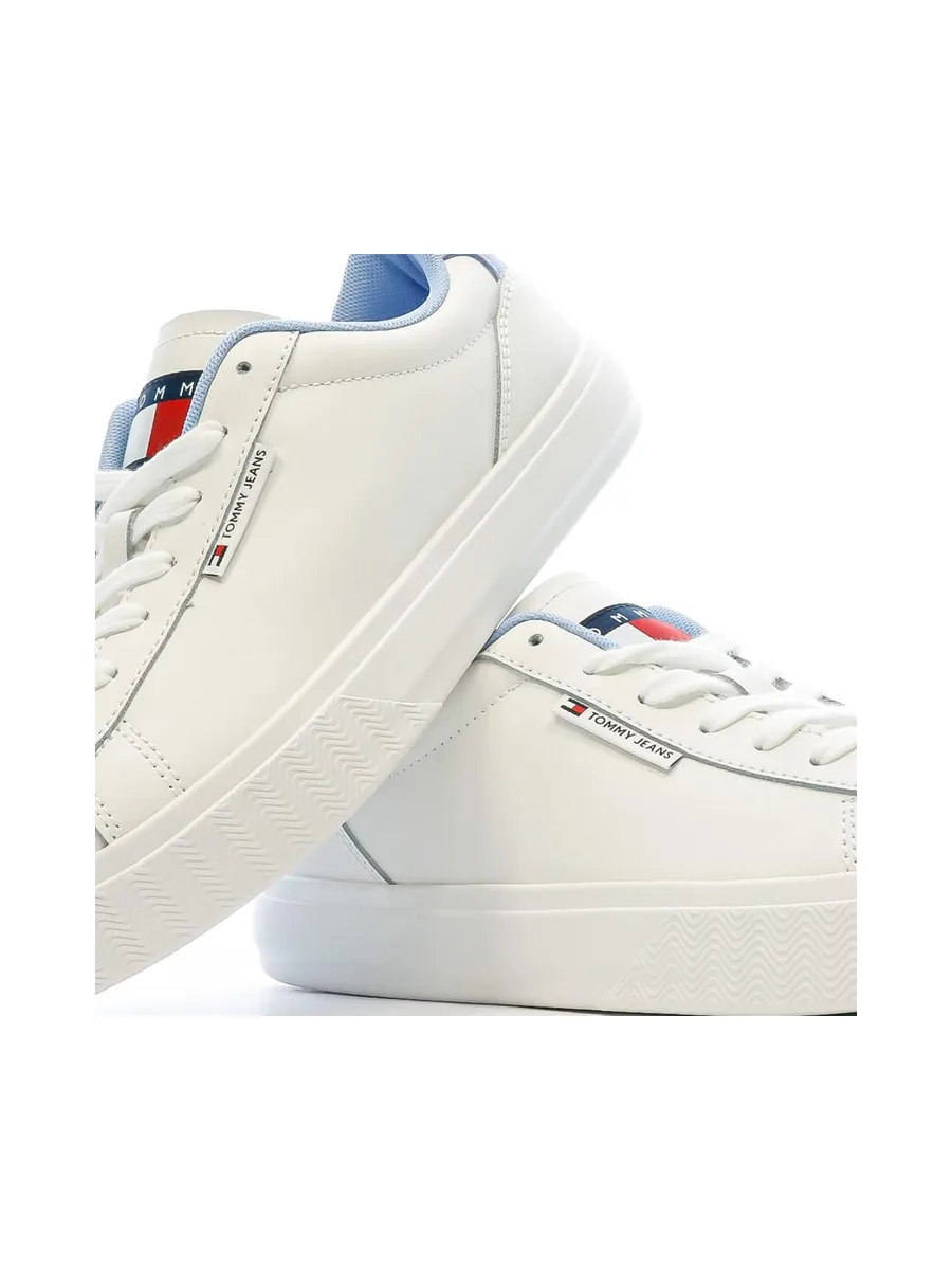 Baskets Blanches/Bleu Femme Tommy Hilfiger Cupsole Sneaker 8