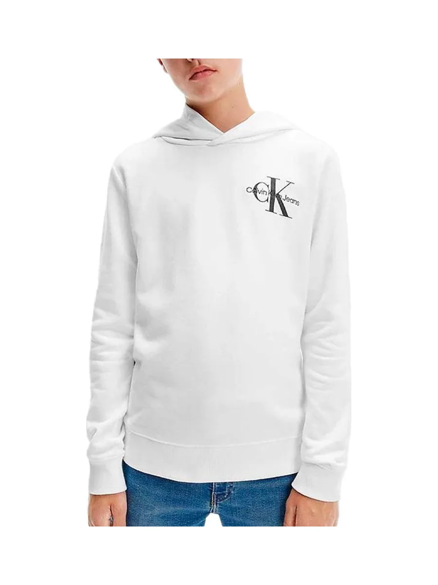 Sweat Blanc Garçon Calvin Klein Jeans Small 2