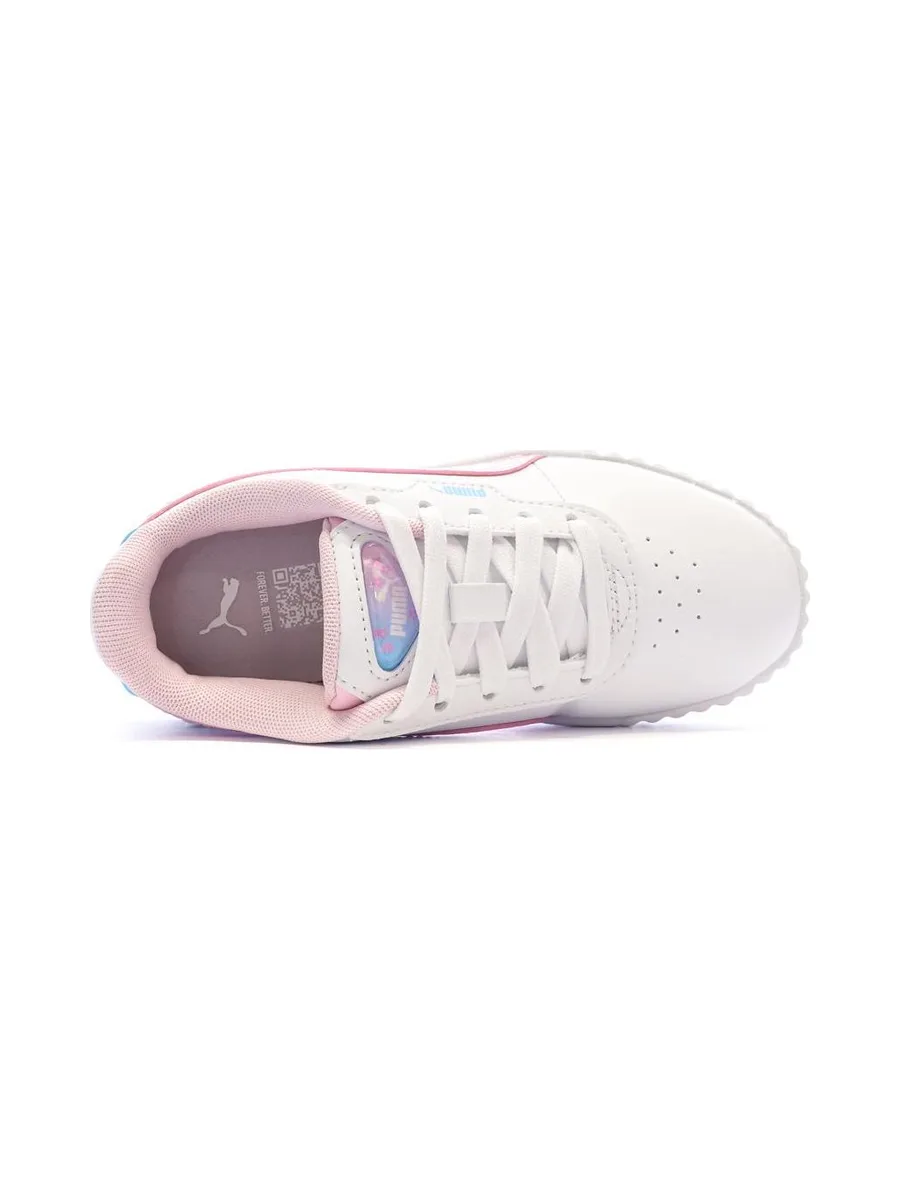 Baskets Blanches/Roses Fille Puma Carina 3.0 Jellyy 5