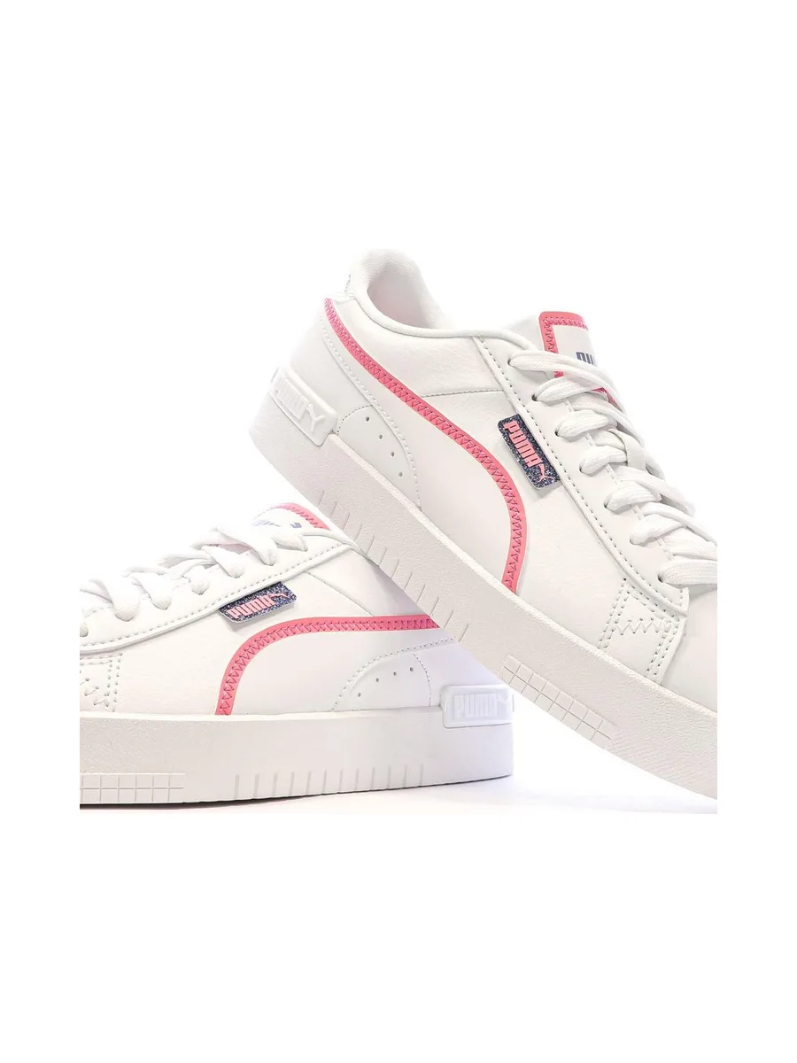 Baskets Blanches/Roses Fille Puma Jada 7