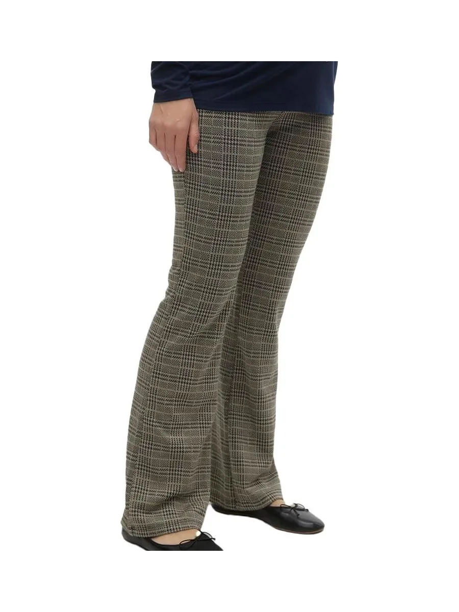 Pantalon Gris à Carreaux Femme Mamalicious Nabi 2