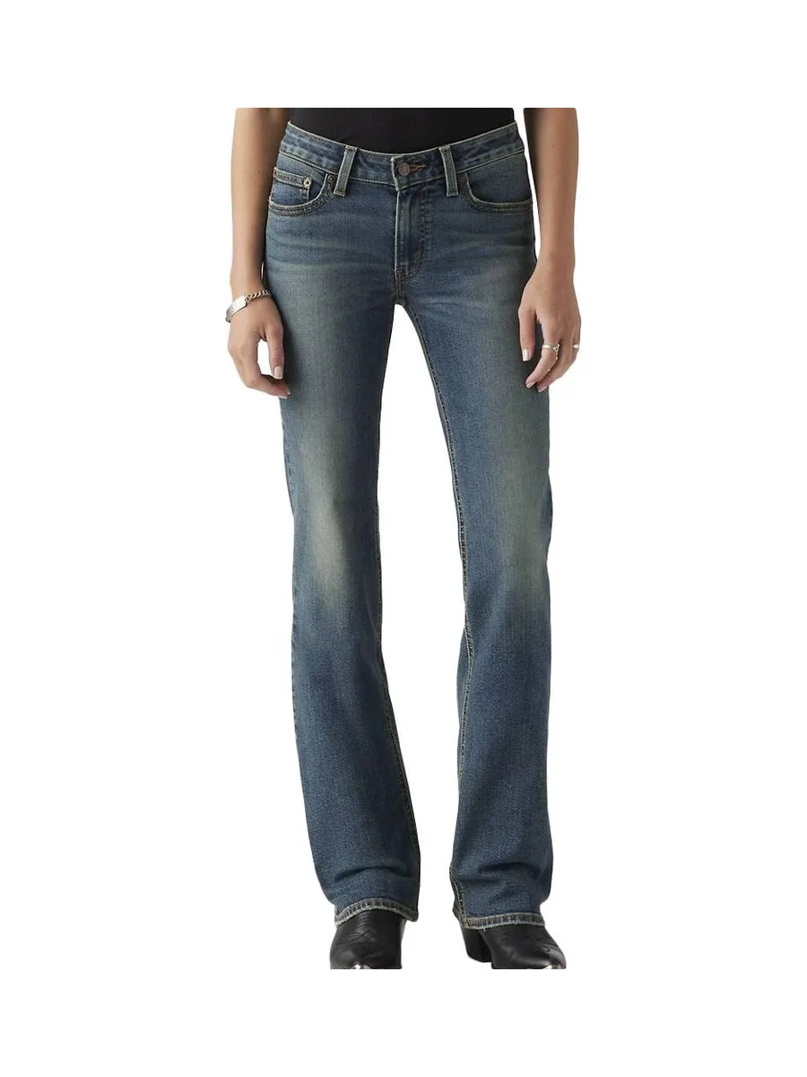 Jean Bleu Foncé Femme Levi's Superlow 1