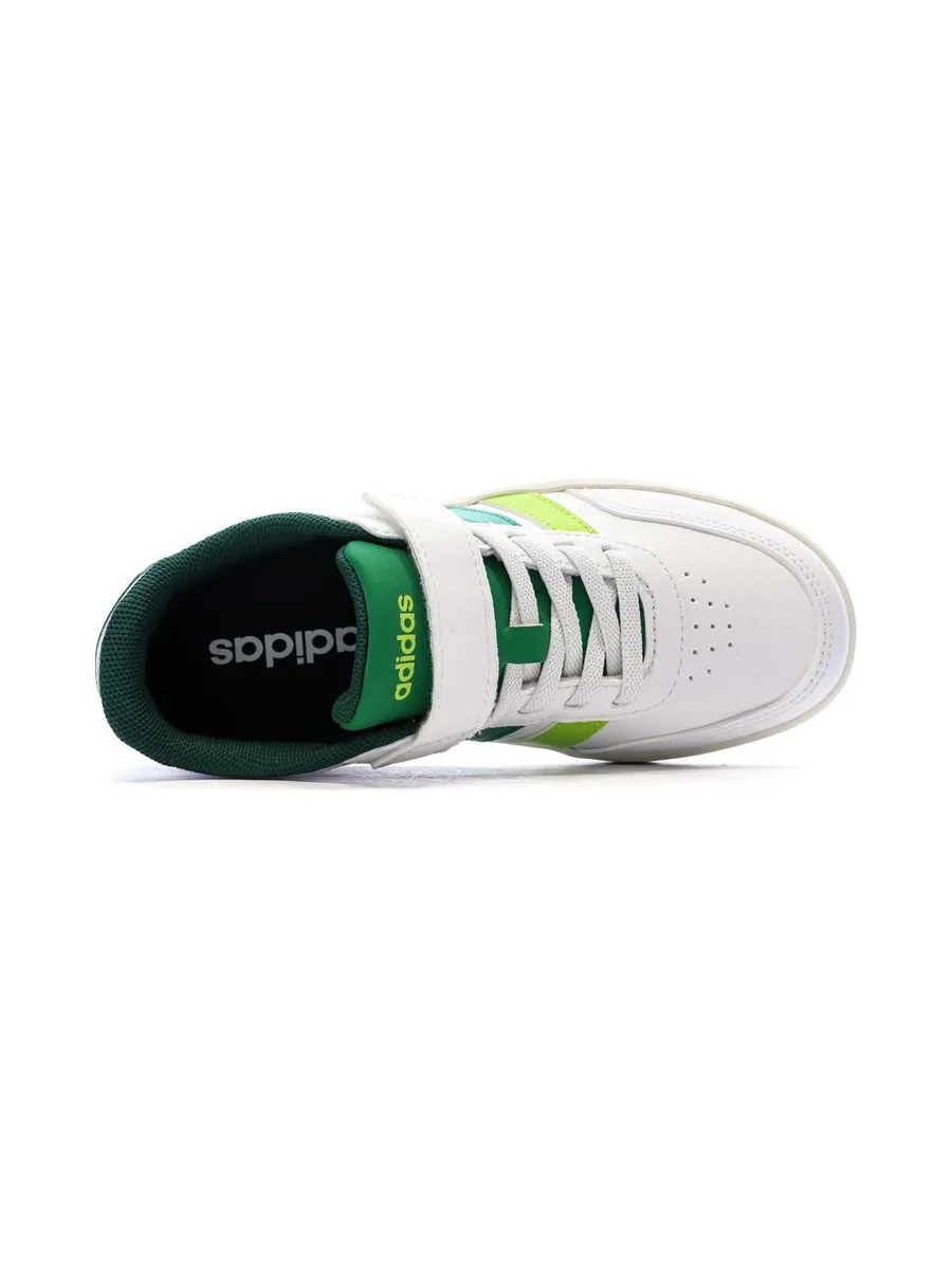 Baskets Blanches/Vert Garçon Adidas Breaknet 3.0 5