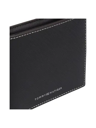 Portefeuille Noir Homme Tommy Hilfiger Saffiano 3