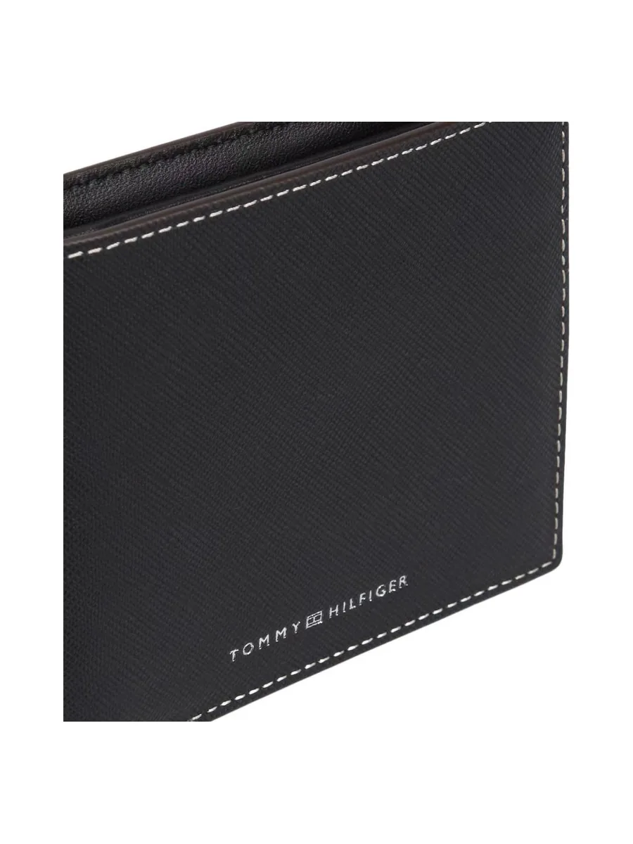Portefeuille Noir Homme Tommy Hilfiger Saffiano 4