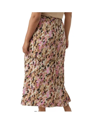 Jupe Longues Imprimé Beige/Rose Femme Vero CURVE Moda Measy 2