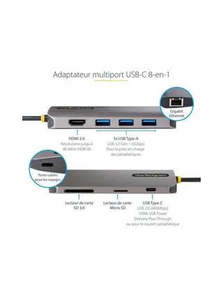 StarTech.com 115B-USBC-MULTIPORT laptop dock/port replicator 13