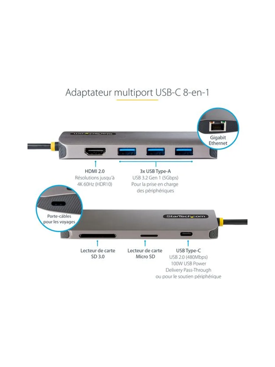 StarTech.com 115B-USBC-MULTIPORT laptop dock/port replicator 13