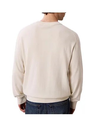 Sweat Beige Homme Calvin Klein Jeans Eu Ls Cotton Relaxed 2