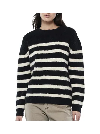 Pull Noir/Blanc Femme Pieces Klara 1