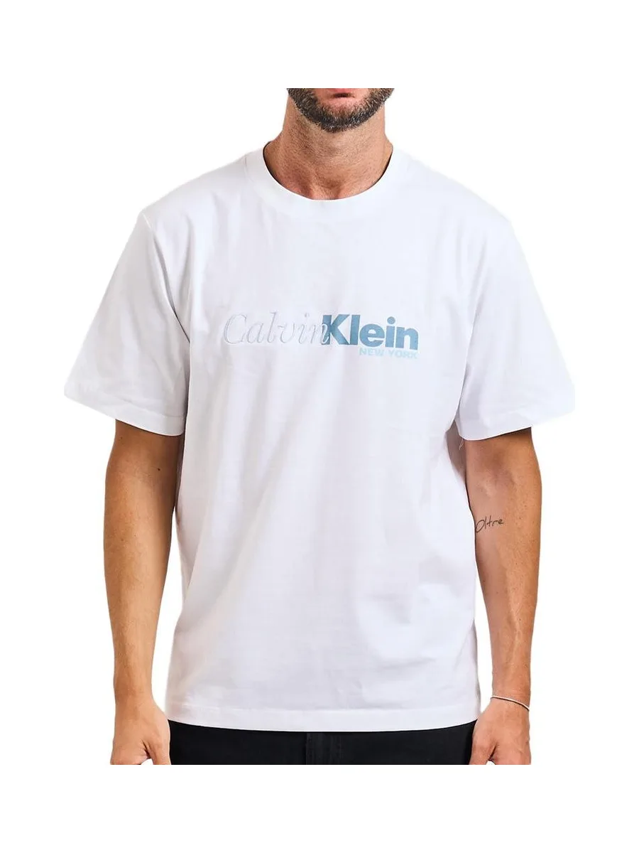 T-Shirt Blanc Homme Calvin Klein Jeans LV04RD822G 2